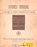 Leblond-LeBlond 13\", Rapid Production Lathe Service Manual 1942-13\"-01